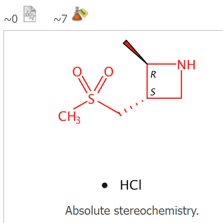98% (2R,3S)-3-(Methanesufonylmethyl)-2-methylazetidine HC